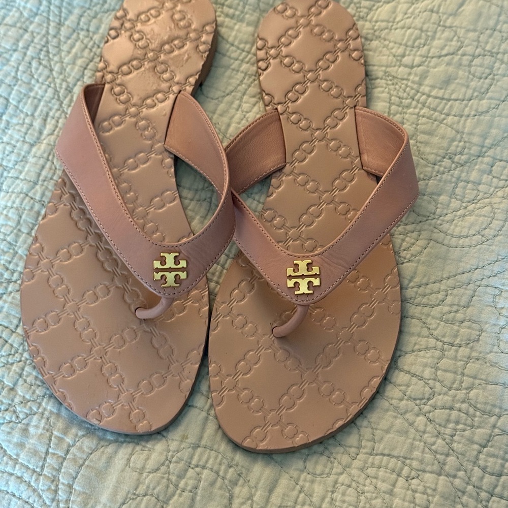 Tory Burch Leather Flip Flops